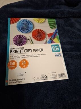 Assorted Bright Copy Paper - Multicolor (150 Sheets)